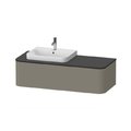 Тумба подвесная под раковину слева 130х55 см Duravit Happy D.2 Plus, серый камень (HP4932L9292) Duravit Тумбы