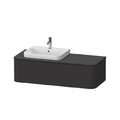 Тумба подвесная под раковину слева 130х55 см Duravit Happy D.2 Plus, графит (HP4942L8080) Duravit Тумбы
