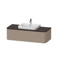 Тумба подвесная под раковину в центре 130х55 см Duravit Happy D.2 Plus, льняной декор (HP4942M7575) Duravit Тумбы