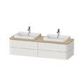 Тумба подвесная на 2 раковины 160х55 см Duravit Happy D.2 Plus, белый шелковисто-матовый (HP4964B3939) Duravit Тумбы