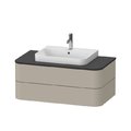 Тумба подвесная 100х55 см Duravit Happy D.2 Plus, серо-коричневый (HP497106060) Duravit Тумбы