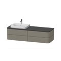 Тумба подвесная под раковину слева 160х55 см Duravit Happy D.2 Plus, серый камень (HP4973L9292) Duravit Тумбы