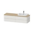 Тумба подвесная под раковину справа 160х55 см Duravit Happy D.2 Plus, белый шелковисто-матовый (HP4973R3939) Duravit Тумбы