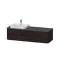Тумба подвесная под раковину слева 160х55 см Duravit Happy D.2 Plus, орех (HP4973L6969) Duravit Тумбы
