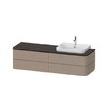 Тумба подвесная под раковину справа 160х55 см Duravit Happy D.2 Plus, льняной декор (HP4963R7575) Duravit Тумбы