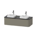 Тумба підвісна на 2 раковини 130х55 см Duravit Happy D. 2 Plus, сірий камінь (HP4943B9292) Duravit Тумби