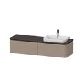 Тумба подвесная под раковину справа 160х55 см Duravit Happy D.2 Plus, льняной декор (HP4944R7575) Duravit Тумбы