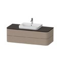 Тумба подвесная 130х55 см Duravit Happy D.2 Plus, льняной декор (HP497207575) Duravit Тумбы