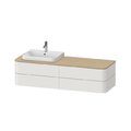 Тумба підвісна під раковину зліва 160х55 см Duravit Happy D. 2 Plus, білий шовковисто-матовий (HP4973L3939) Duravit Тумби