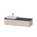 Тумба подвесная под раковину слева 160х55 см Duravit Happy D.2 Plus, серо-коричневый супер матовый (HP4944L8383) Duravit Тумбы