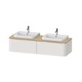 Тумба подвесная на 2 раковины 160х55 см Duravit Happy D.2 Plus, белый шелковисто-матовый (HP4946B3939) Duravit Тумбы