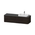 Тумба подвесная под раковину справа 160х55 см Duravit Happy D.2 Plus, орех (HP4963R6969) Duravit Тумбы