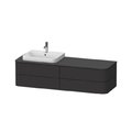 Тумба подвесная под раковину слева 160х55 см Duravit Happy D.2 Plus, графит (HP4973L8080) Duravit Тумбы