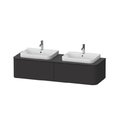 Тумба підвісна на 2 раковини 160х55 см Duravit Happy D. 2 Plus, графіт (HP4946B8080) Duravit Тумби