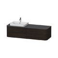 Тумба подвесная под раковину слева 160х55 см Duravit Happy D.2 Plus, орех (HP4963L6969) Duravit Тумбы