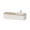 Тумба подвесная под раковину справа 160х55 см Duravit Happy D.2 Plus, белый шелковисто-матовый (HP4944R3939) Duravit Тумбы