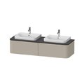 Тумба підвісна на 2 раковини 160х55 см Duravit Happy D. 2 Plus, сіро-коричневий (HP4946B6060) Duravit Тумби