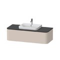 Тумба подвесная под раковину в центре 130х55 см Duravit Happy D.2 Plus, серо-коричневый супер матовый (HP4942M8383) Duravit Тумбы