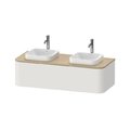 Тумба підвісна на 2 раковини 130х55 см Duravit Happy D. 2 Plus, білий шовковисто-матовий (HP4943B3939) Duravit Тумби