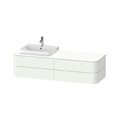 Тумба подвесная под раковину слева 160х55 см Duravit Happy D.2 Plus, белый супер матовый (HP4963L8484) Duravit Тумбы