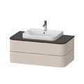 Тумба підвісна 100х55 см Duravit Happy D. 2 Plus, сіро-коричневий супер матовий (HP496108383) Duravit Тумби