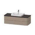 Тумба подвесная 130х55 см Duravit Happy D.2 Plus, льняной декор (HP496207575) Duravit Тумбы