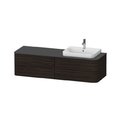 Тумба подвесная под раковину справа 160х55 см Duravit Happy D.2 Plus, орех (HP4973R6969) Duravit Тумбы