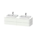 Тумба подвесная на 2 раковины 160х55 см Duravit Happy D.2 Plus, белый супер матовый (HP4964B8484) Duravit Тумбы