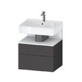 Тумба подвесная под раковину 59х59 см Duravit Qatego, графит матовый (QA4393018490000) Duravit Тумбы