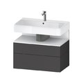 Тумба подвесная под раковину 79х59 см Duravit Qatego, графит матовый (QA4394018490000) Duravit Тумбы