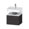 Тумба подвесная под раковину 59х59 см Duravit Qatego, графит супер матовый (QA4393018800000) Duravit Тумбы