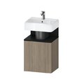 Тумба подвесная под раковину 64,5х44 см, петли слева Duravit Qatego, дуб терра (QA4076L16350000) Duravit Тумбы