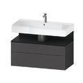 Тумба підвісна під раковину 99х59 см Duravit Qatego, графіт матовий (QA4395016490000) Duravit Тумби