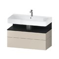 Тумба подвесная под раковину 99х59 см Duravit Qatego, серо-коричневый супер матовый (QA4395016830000) Duravit Тумбы