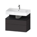 Тумба подвесная под раковину 79х59 см Duravit Qatego, графит супер матовый (QA4394016800000) Duravit Тумбы
