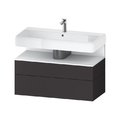 Тумба підвісна під раковину 99х59 см Duravit Qatego, графіт супер матовий (QA4395018800000) Duravit Тумби