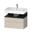 Тумба подвесная под раковину 79х59 см Duravit Qatego, серо-коричневый супер матовый (QA4394016830000) Duravit Тумбы