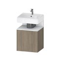 Тумба подвесная под раковину 49х64,5 см, петли слева Duravit Qatego, дуб терра (QA4077L18350000) Duravit Тумбы
