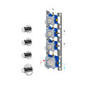Термостатичний змішувач на 3 споживача Paffoni Modular Box, хром (MDE019CR + MDBOX019) Для ванни, Для душа Хром