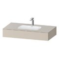 Мебельный комплект с консолью и раковиной 100х55 см Duravit Qatego, серо-коричневый супер матовый (QA4691083830000) Duravit Мебельные комплекты