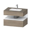 Мебельный комплект с консолью и раковиной 80х55 см Duravit Qatego, дуб терра (QA4785018350000) Duravit Мебельные комплекты