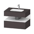 Мебельный комплект с консолью и раковиной 80х55 см Duravit Qatego, графит супер матовый (QA4785018800000) Duravit Мебельные комплекты