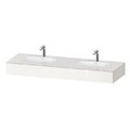 Мебельный комплект с консолью и 2-мя раковинами, 160х55 см Duravit Qatego, белый (QA4695022220000) Duravit Мебельные комплекты