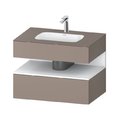 Мебельный комплект с консолью и раковиной 80х55 см Duravit Qatego, базальт матовый (QA4785018430000) Duravit Мебельные комплекты