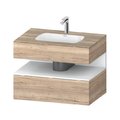 Меблевий комплект з консоллю і раковиною 80х55 см Duravit Qatego, дуб мармуровий (QA4785018550000) Duravit Меблеві комплекти
