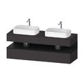 Тумба подвесная на 2 раковины, 160х55 см Duravit Qatego, графит супер матовый (QA4779016800000) Duravit Тумбы