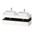 Тумба подвесная на 2 раковины, 160х55 см Duravit Qatego, белый супер матовый (QA4779016840000) Duravit Тумбы