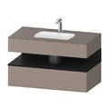 Мебельный комплект с консолью и раковиной 100х55 см Duravit Qatego, базальт матовый (QA4786016430000) Duravit Мебельные комплекты