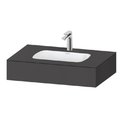 Мебельный комплект с консолью и раковиной 80х55 см Duravit Qatego, графит матовый (QA4690049490000) Duravit Мебельные комплекты