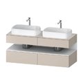 Тумба підвісна під 2 раковини, 140х55 см Duravit Qatego, сіро-коричневий (QA4767018910000) Duravit Тумби